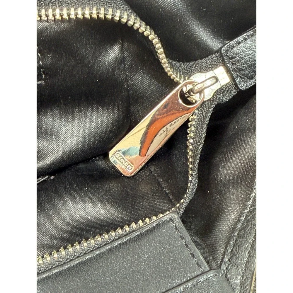 Coach Black Leather‎ Tote Bag Designer Handbag Purse Carryall Business